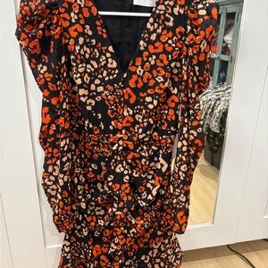 Leopard Print Wrap Dress